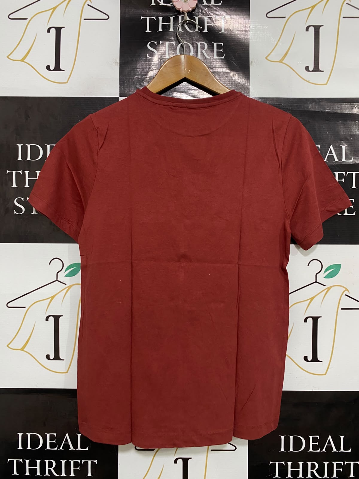ANKO |S| BUST 17| A46| RUST RED NEW YORK 98 GRAPHIC-PRINT TECHNICAL UTILITY TEE