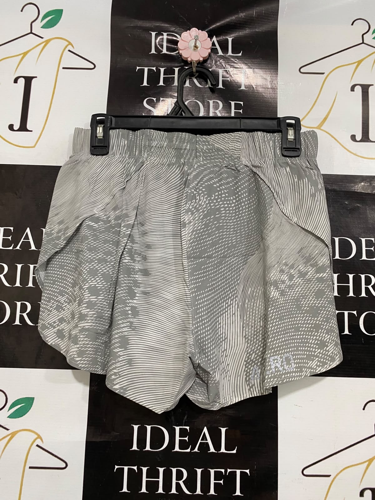 ADIDAS |M| WAIST 28| A47| GREY ABSTRACTION-PRINT ADIDAS TECHNICAL UTILITY ATHLETIC SHORTS
