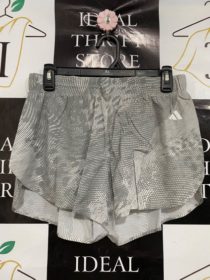 ADIDAS |M| WAIST 28| A47| GREY ABSTRACTION-PRINT ADIDAS TECHNICAL UTILITY ATHLETIC SHORTS