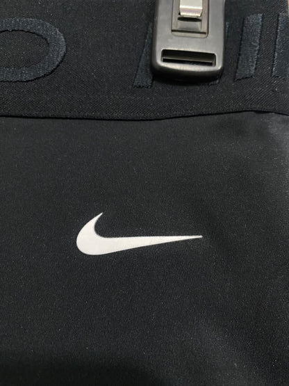NIKE |M| WAIST 28| A46| BLACK NIKE PRO BRANDED-WAISTBAND TECHNICAL UTILITY ATHLETIC SHORTS