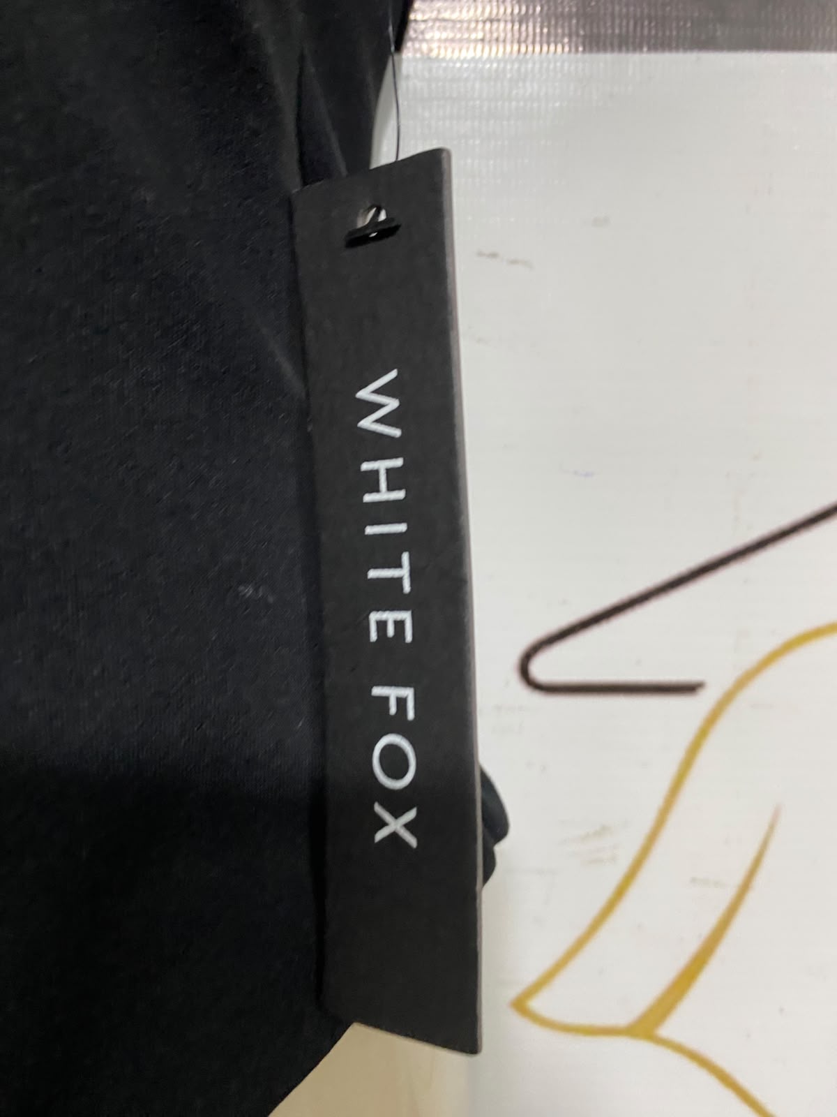 WHITE FOX |M| BUST 15| A46| BLACK WHITE FOX HALTER-STYLE TECHNICAL UTILITY BODYSUIT