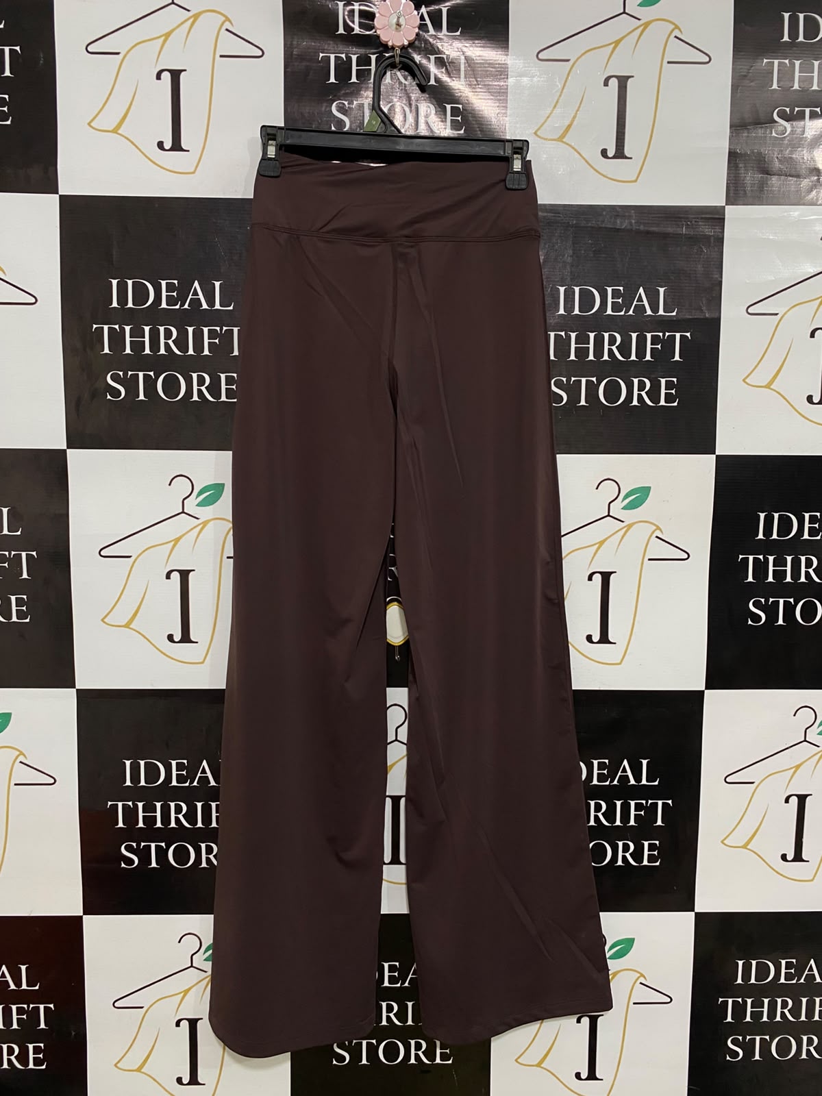 ANKO |XS| WAIST 24| A46| BROWN HIGH-WAIST WIDE-LEG TECHNICAL UTILITY PANTS