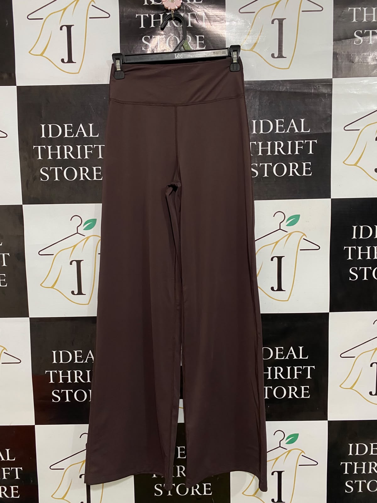 ANKO |XS| WAIST 24| A46| BROWN HIGH-WAIST WIDE-LEG TECHNICAL UTILITY PANTS