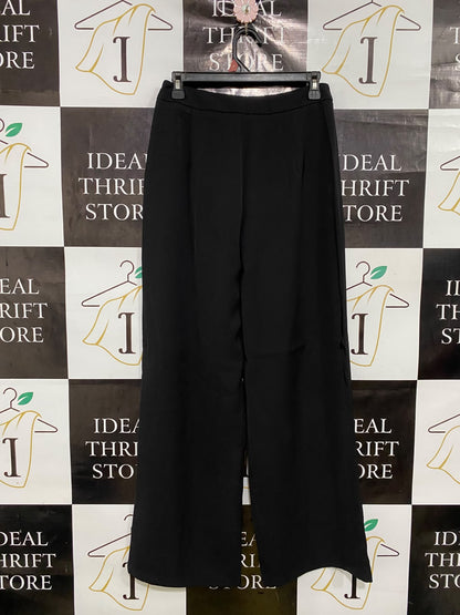 WINNIE & CO |M| WAIST 28| A46| BLACK TAILORED HIGH-WAIST WIDE-LEG TECHNICAL UTILITY PANTS