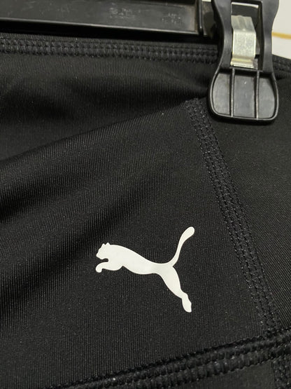 PUMA |XL| WAIST 30| A46| BLACK PUMA LOGO-BRANDED TECHNICAL UTILITY LEGGINGS