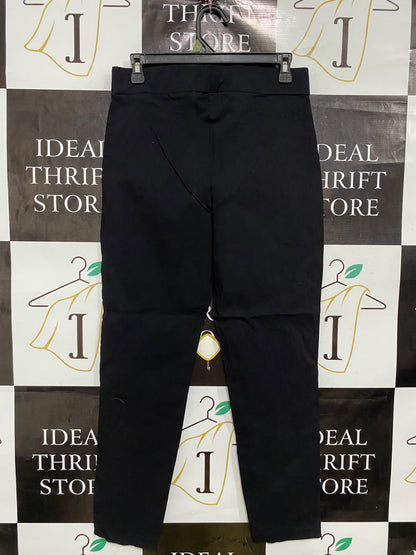 KATIES |M| WAIST 29| A46| BLACK HIGH-WAIST WIDE-LEG TECHNICAL UTILITY FLARED PANTS