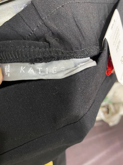 KATIES |M| WAIST 29| A46| BLACK HIGH-WAIST WIDE-LEG TECHNICAL UTILITY FLARED PANTS
