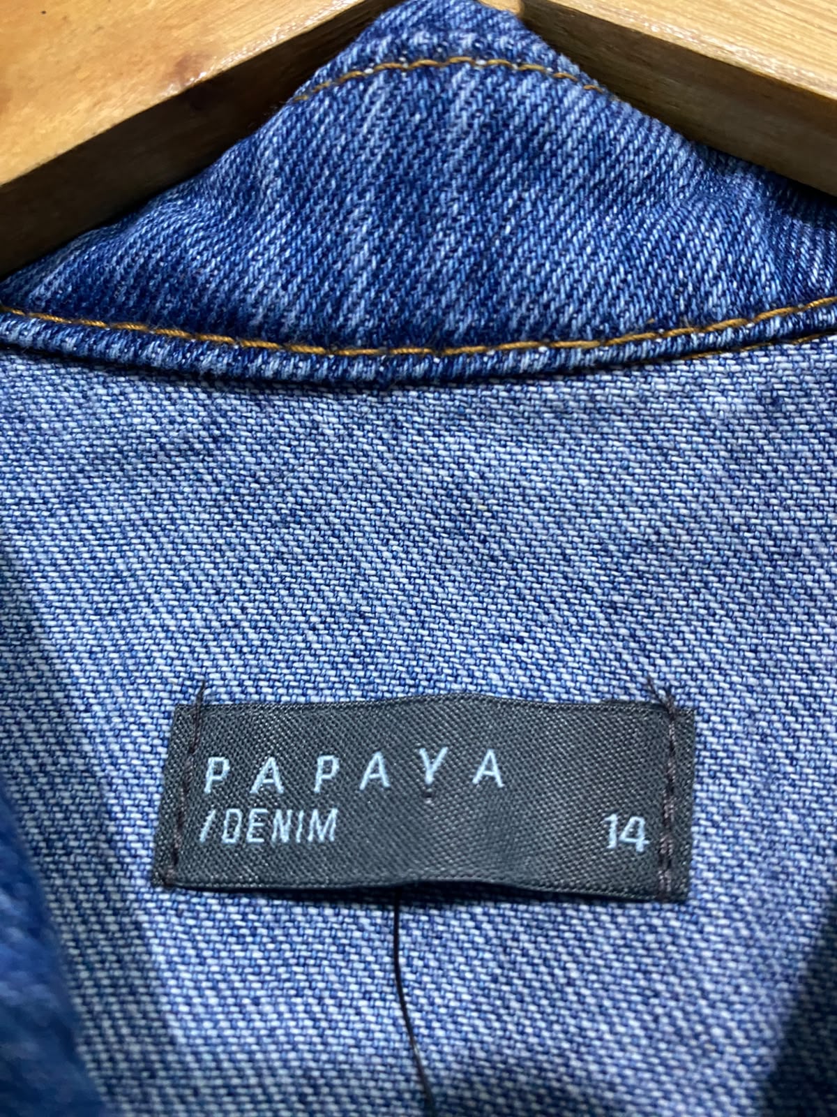 PAPAYA |L| BUST 20| A46| MEDIUM-WASH DENIM TIE-WAIST UTILITY JUMPSUIT