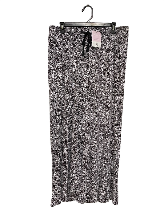 SERRA |XL| WAIST 34| A47| BLACK AND WHITE LEOPARD-PRINT DRAWSTRING TECHNICAL UTILITY LOUNGE PANTS