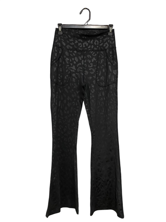 SHEIN |M| WAIST 26| A47| BLACK LEOPARD-PRINT EMBOSSED TECHNICAL UTILITY FLARED PANTS
