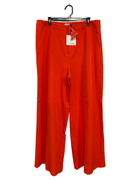 EXTRO & VERT |XL| WAIST 36| A47| VIBRANT ORANGE TAILORED WIDE-LEG TECHNICAL UTILITY TROUSERS