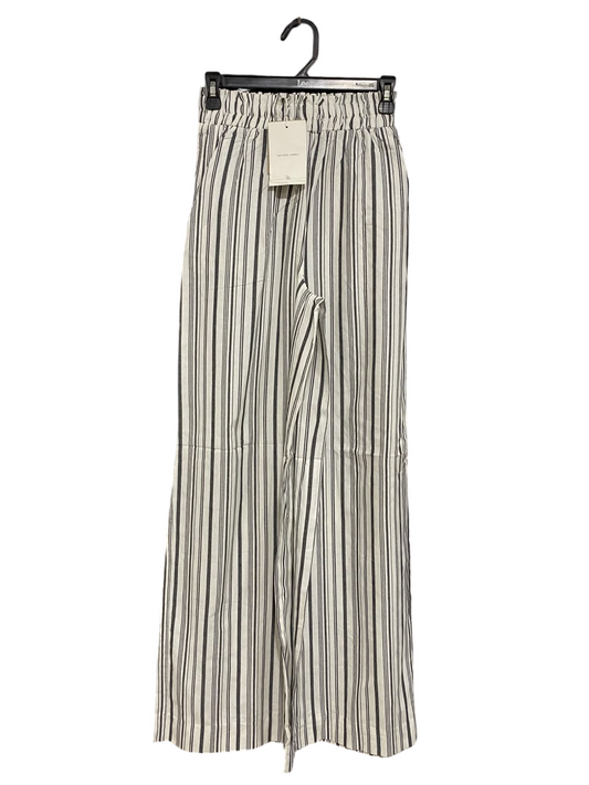THE FATED |XS| WAIST 24| A47| STRIPED HIGH-WAIST WIDE-LEG TECHNICAL UTILITY TROUSERS