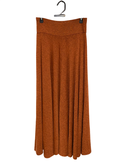 FOUR GIRLZ |M| WAIST 28| A48| RUST BROWN HEATHERED FLUID MAXI TECHNICAL UTILITY SKIRT