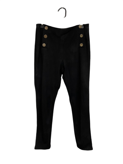 F&F |M| WAIST 30| A48| BLACK SAILOR-BUTTON HIGH-WAIST TECHNICAL UTILITY TROUSERS