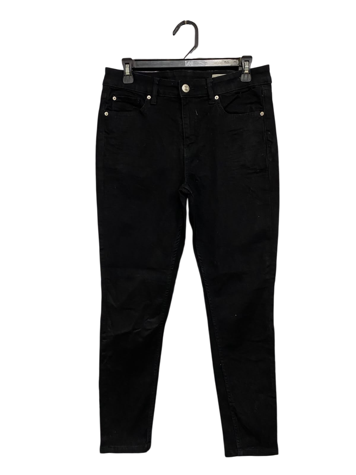 M&S |L| WAIST 30| A48| BLACK DENIM SKINNY TECHNICAL UTILITY JEANS