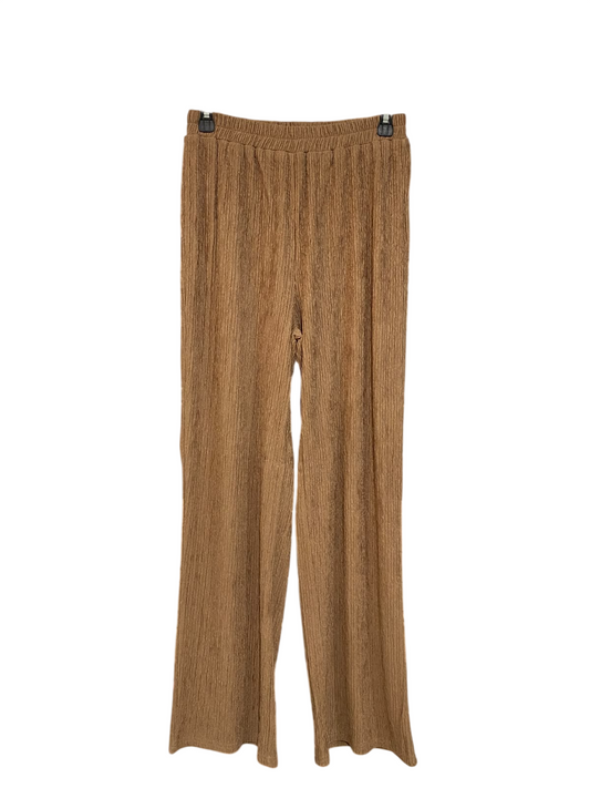 DAZY |M| BUST 26| A48| CAMEL CRINKLE-TEXTURED ELASTICATED WIDE-LEG TECHNICAL UTILITY TROUSERS