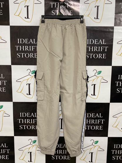 SHEIN |S| WAIST 26| A48| BEIGE SIDE-STRIPE CARGO TECHNICAL UTILITY JOGGERS