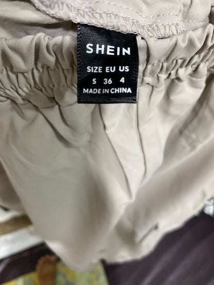 SHEIN |S| WAIST 26| A48| BEIGE SIDE-STRIPE CARGO TECHNICAL UTILITY JOGGERS