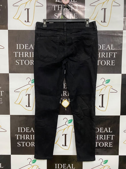 M&S |L| WAIST 30| A48| BLACK DENIM SKINNY TECHNICAL UTILITY JEANS