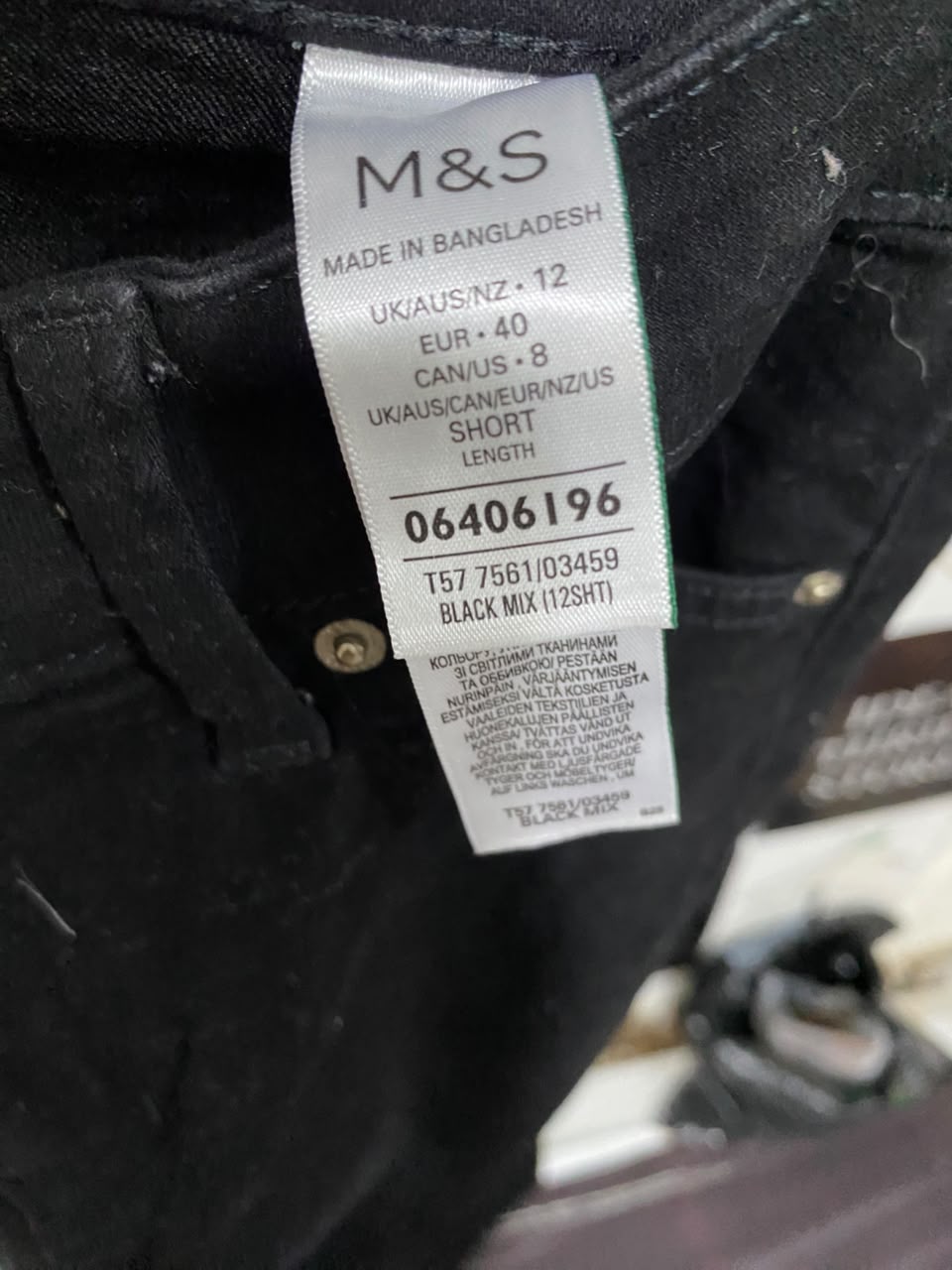 M&S |L| WAIST 30| A48| BLACK DENIM SKINNY TECHNICAL UTILITY JEANS