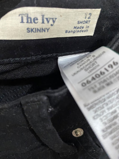 M&S |L| WAIST 30| A48| BLACK DENIM SKINNY TECHNICAL UTILITY JEANS
