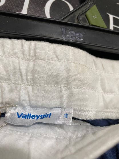 VALLEY GIRL |XL| WAIST 34| A48| NAVY BLUE ELASTICATED DRAWSTRING WIDE-LEG TECHNICAL UTILITY TROUSERS