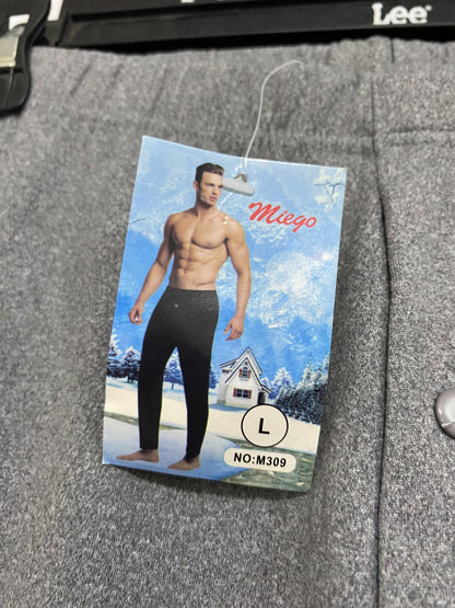 MIEGO |L| WAIST 25| A47| GREY THERMAL TECHNICAL UTILITY BASE-LAYER PANTS