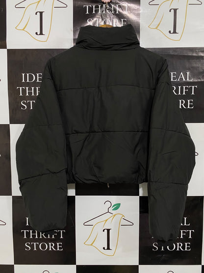 PUFFIT |S| BUST 23| A47| BLACK CROPPED PUFFER TECHNICAL UTILITY JACKET
