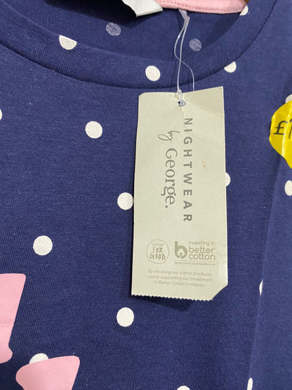 GEORGE |S| BUST 22| A47| NAVY BLUE POLKA-DOT "...AND RELAX" TECHNICAL UTILITY TEE