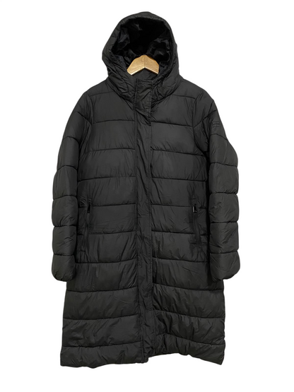 REGATTA |M| BUST 22| A20| SOLID BLACK QUILTED HOODED LONG PUFFER TECHNICAL UTILITY COAT
