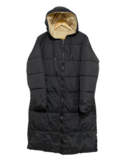 SHEIN |L| BUST 22| A24| BLACK HOODED LONG PUFFER TECHNICAL UTILITY COAT