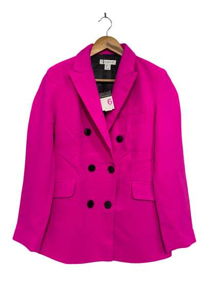 PRIMARK |S| BUST 17| A48| HOT PINK DOUBLE-BREASTED TAILORED TECHNICAL UTILITY BLAZER