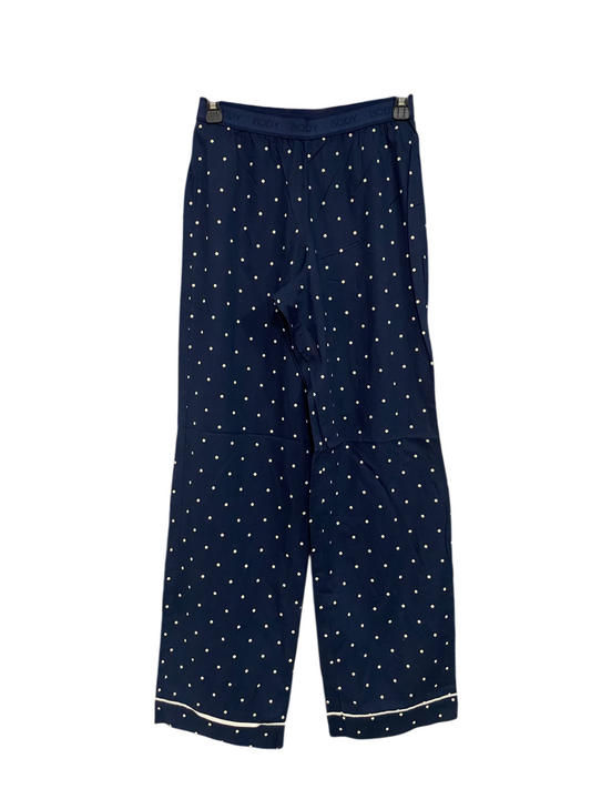 M&S |S| WAIST 26| A49| NAVY BLUE POLKA DOT TECHNICAL UTILITY LOUNGE PANTS