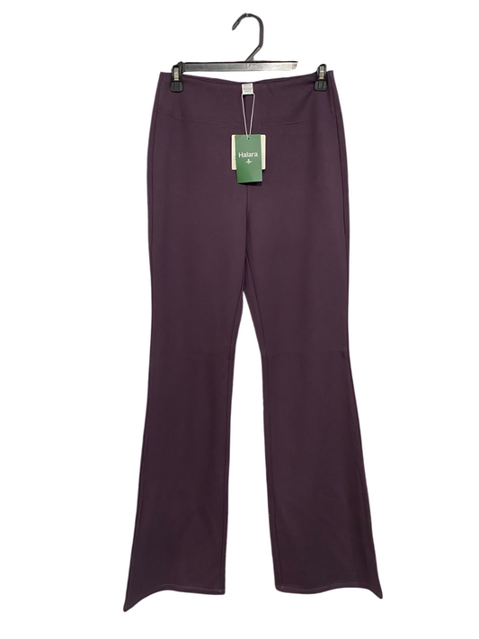 HALARA |S| WAIST 28| A49| PLUM PURPLE HIGH-RISE TECHNICAL UTILITY FLARED PANTS