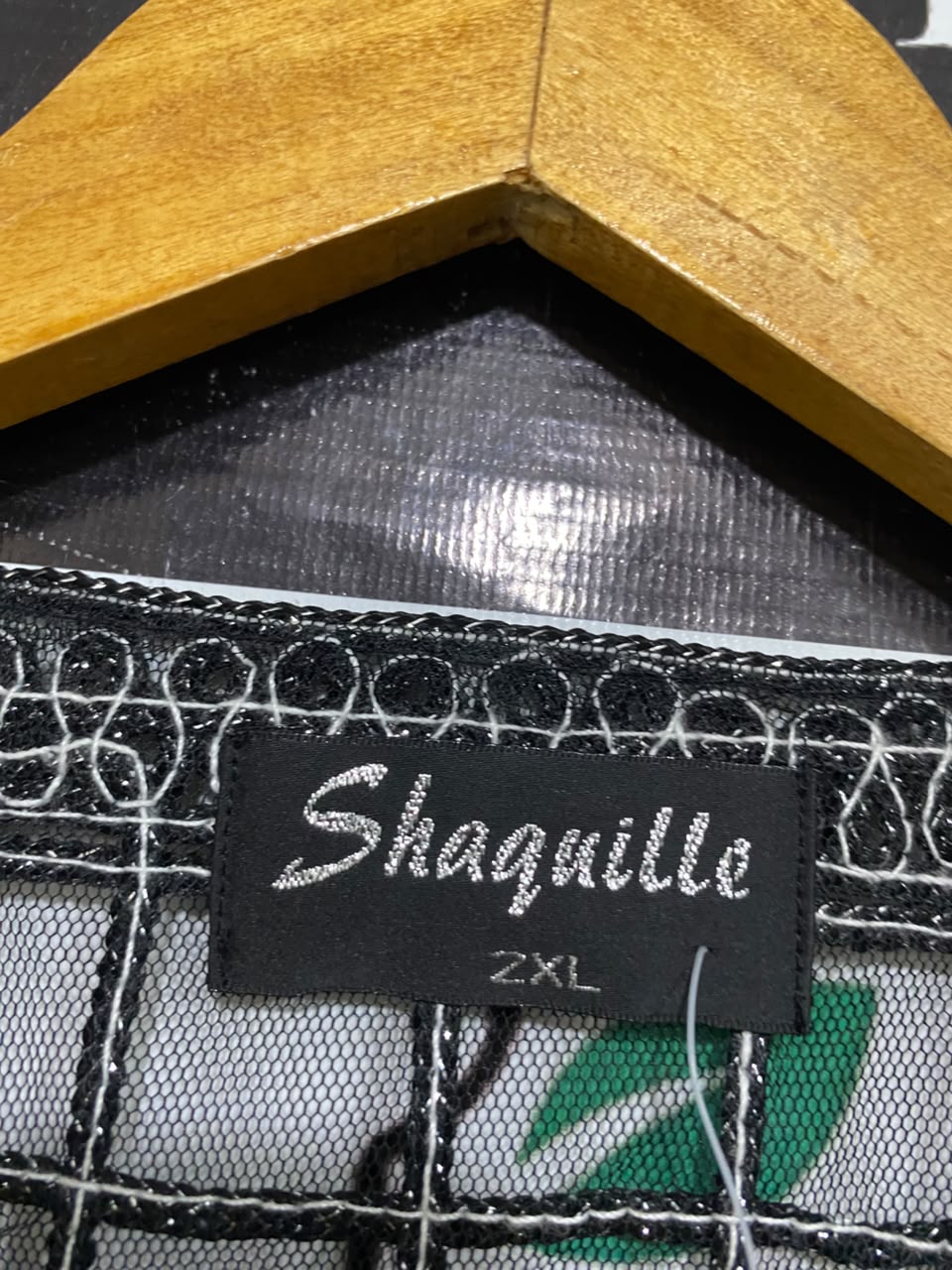 SHAQUILLA |XL| BUST 23| A49| BLACK AND WHITE EMBROIDERED MESH TECHNICAL UTILITY CARDIGAN
