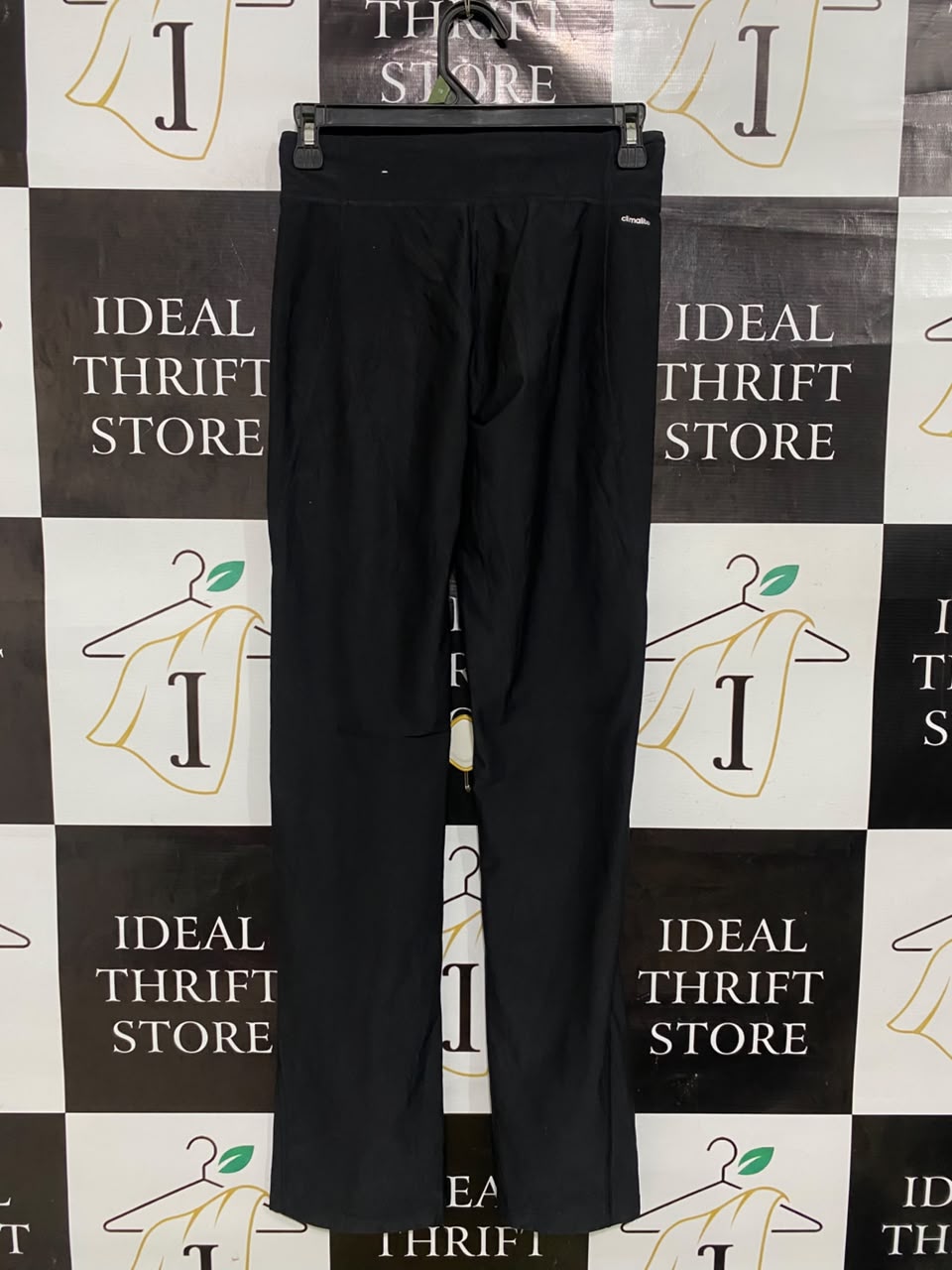 ADIDAS |XS| WAIST 28| A49| SOLID BLACK ADIDAS LOGO TECHNICAL UTILITY FLARED LEGGINGS