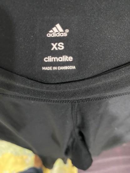 ADIDAS |XS| WAIST 28| A49| SOLID BLACK ADIDAS LOGO TECHNICAL UTILITY FLARED LEGGINGS