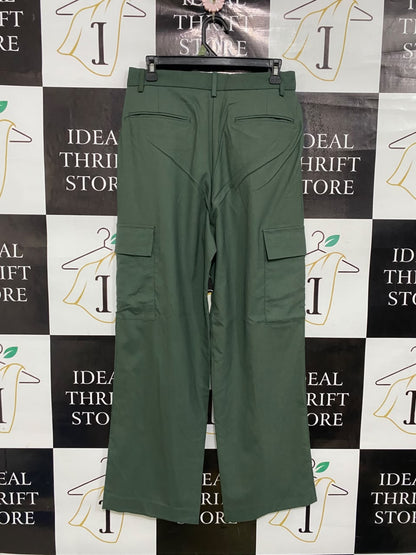 ASOS |L| WAIST 30| A49| OLIVE GREEN CARGO TECHNICAL UTILITY WIDE-LEG PANTS