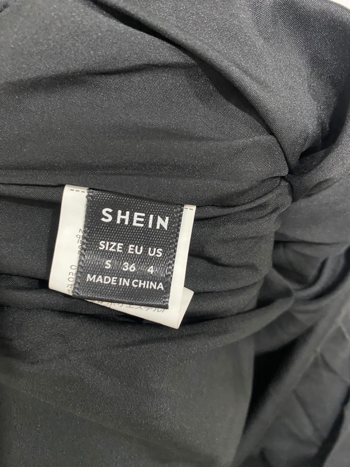 SHEIN |S| WAIST 26| A48| SOLID BLACK TIERED MAXI TECHNICAL UTILITY SKIRT