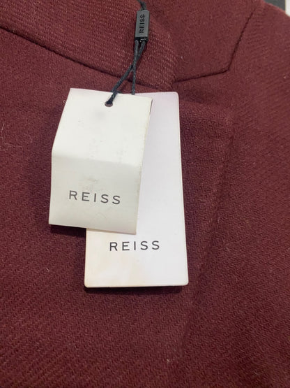 REISS |S| BUST 16| A48| BURGUNDY STAND-COLLAR TECHNICAL UTILITY LONG COAT