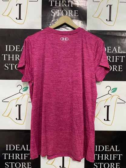 UNDER ARMOUR |XL| BUST 22| A48| MAGENTA HEATHERED CREWNECK TECHNICAL UTILITY ATHLETIC TEE