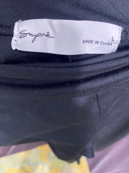 SUPRE |L| WAIST 29| A48| SOLID BLACK FLARED TECHNICAL UTILITY PANTS