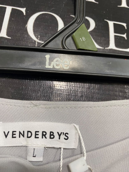 VENDERBYS |L| WAIST 30| A48| LIGHT GREY TAILORED TECHNICAL UTILITY TROUSERS