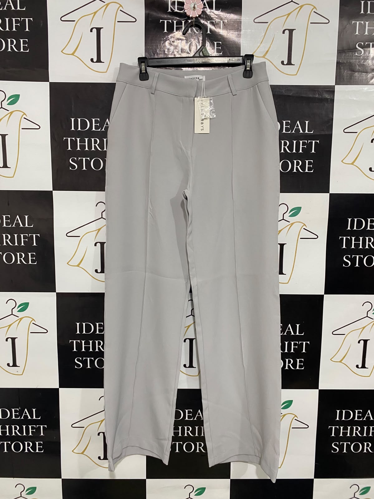 VENDERBYS |L| WAIST 30| A48| LIGHT GREY TAILORED TECHNICAL UTILITY TROUSERS