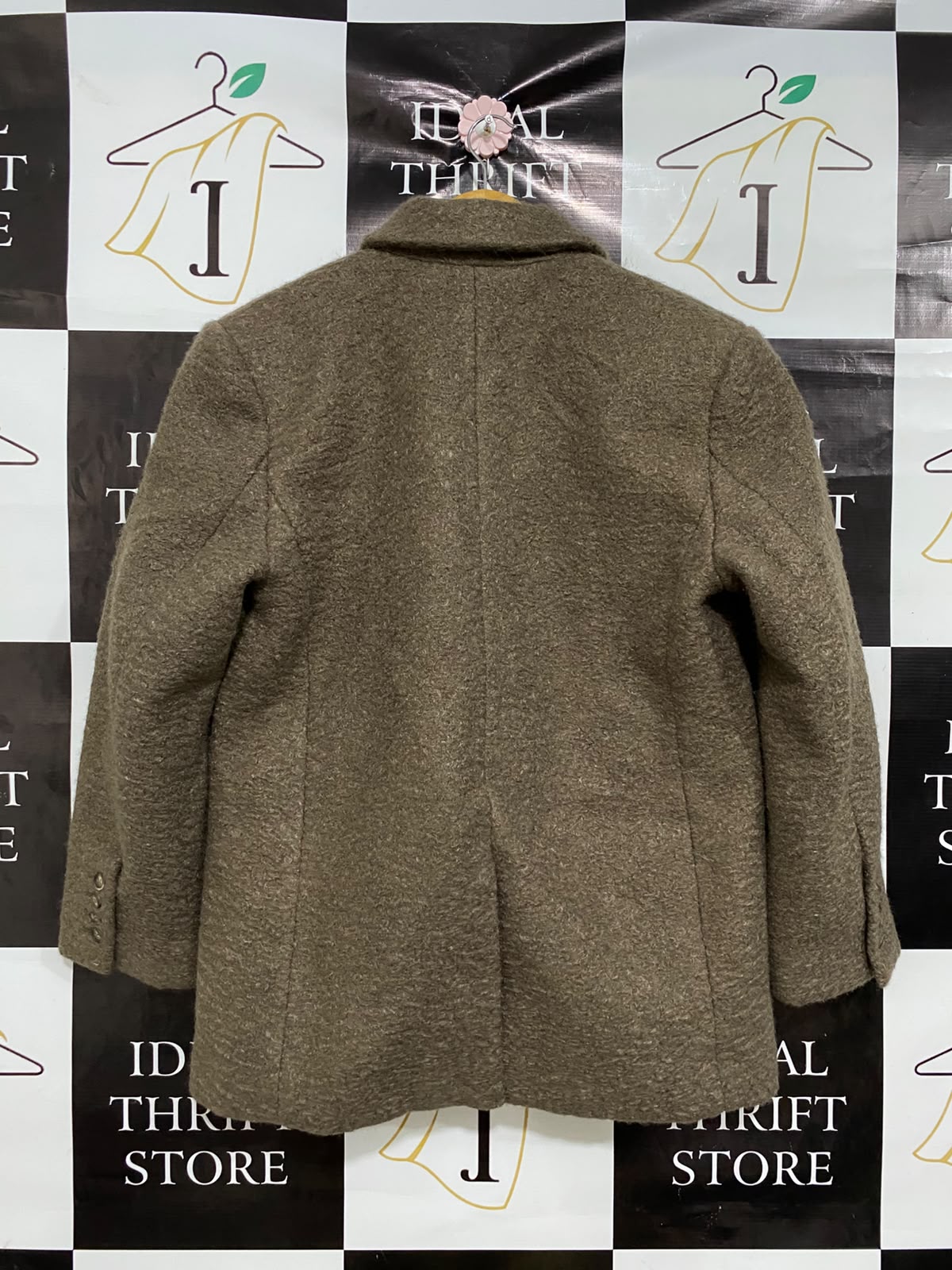 H&M |S| BUST 21| A48| TAUPE TEXTURED BOUCLÉ TAILORED TECHNICAL UTILITY BLAZER