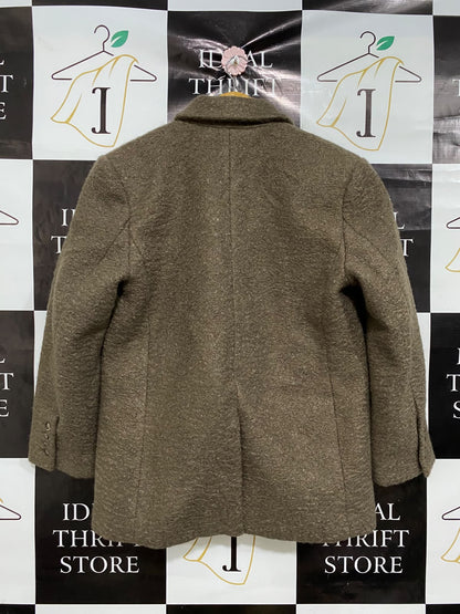 H&M |S| BUST 21| A48| TAUPE TEXTURED BOUCLÉ TAILORED TECHNICAL UTILITY BLAZER