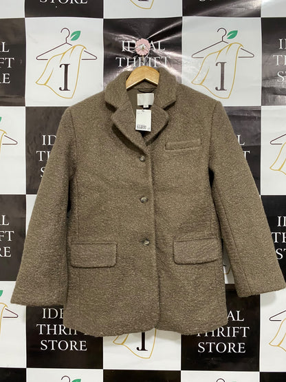 H&M |S| BUST 21| A48| TAUPE TEXTURED BOUCLÉ TAILORED TECHNICAL UTILITY BLAZER