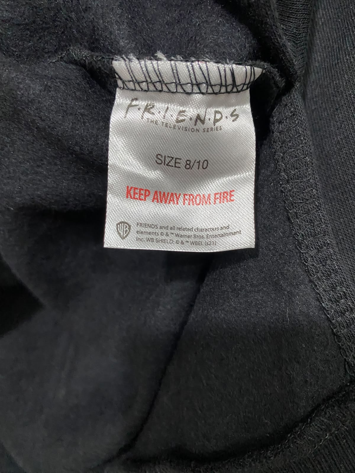 FRIENDS |M| BUST 26| A48| SOLID BLACK "FRIENDS" LOGO GRAPHIC TECHNICAL UTILITY SWEATSHIRT