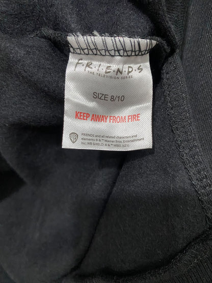 FRIENDS |M| BUST 26| A48| SOLID BLACK "FRIENDS" LOGO GRAPHIC TECHNICAL UTILITY SWEATSHIRT