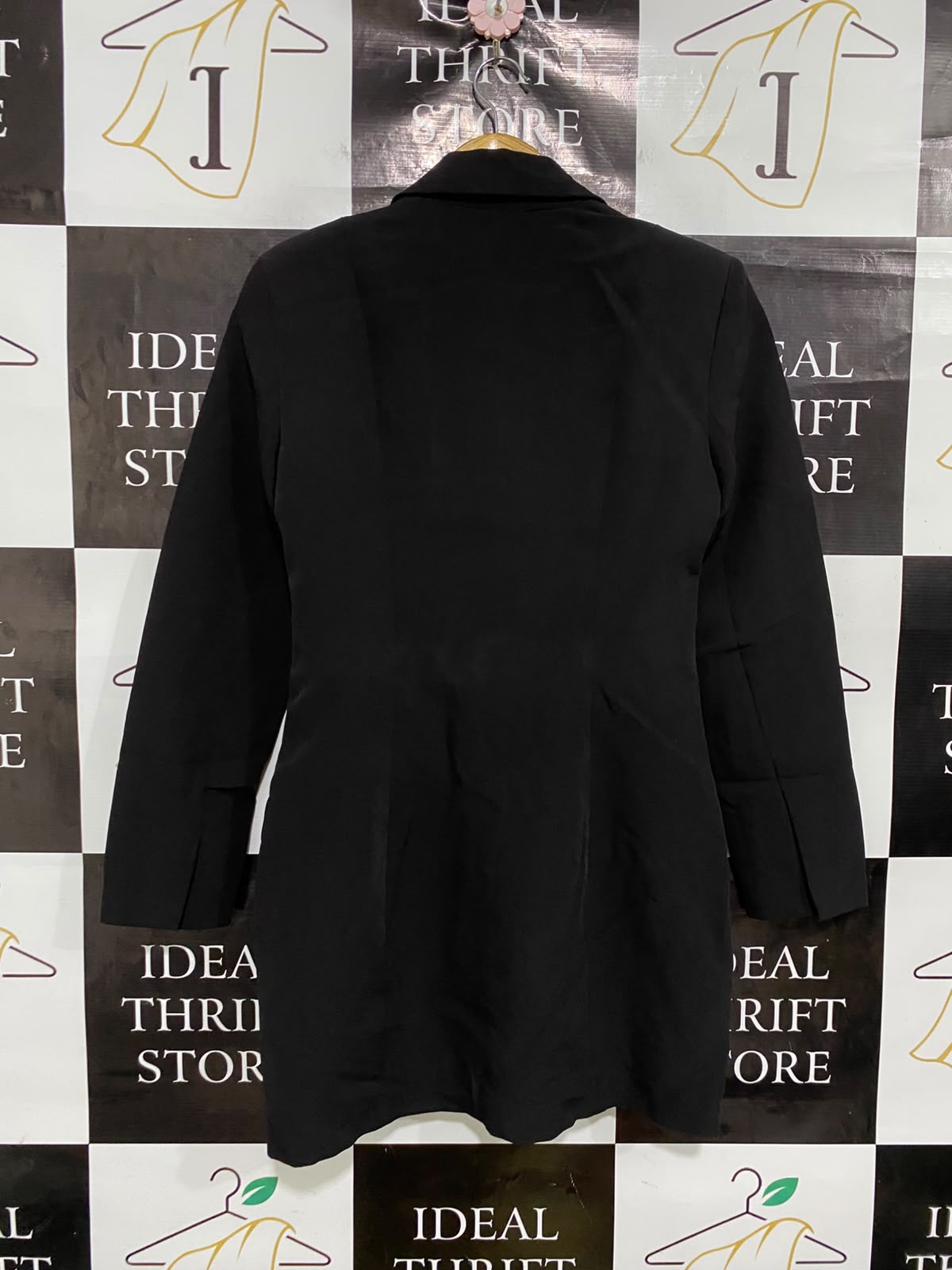 ZARA |M| BUST 18| A48| SOLID BLACK TAILORED TECHNICAL UTILITY BLAZER DRESS